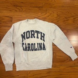 Champion brand, North Carolina crewneck/sweatshirt, size small